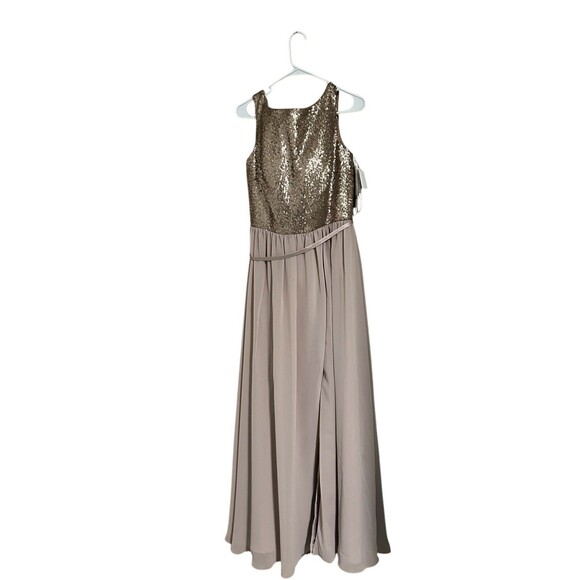 Christina Wu Size 12 Taupe Formal Mother Of Bride Groom Dress Nwt Smal